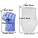 The image displays two silicone molds. On the left, there is a blue mold shaped like a clenched fist, and on the right, there is a clear mold resembling a fist&