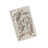 The image features a baroque swirls silicone mould, designed for crafting intricate designs. The mould is rectangular and light-colored, showcasing two ornate, swirling patterns that resemble leaves or flourishes. The designs are detailed, with curves and waves, providing decorative elements suitable for various creative projects.