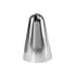 A metal piping nozzle with a pointed, conical shape, featuring a small slit at the top. The number "190" is engraved on the side, indicating the size or type of the nozzle. The surface is shiny and reflective.