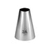A silver metal piping nozzle with a conical shape, labeled "2A" on the side. The nozzle has a wide opening at the top and narrows towards the bottom.