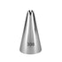 A stainless steel piping nozzle with a tapered cone shape, featuring a jagged opening at the top. The number "335" is printed on the side of the nozzle.