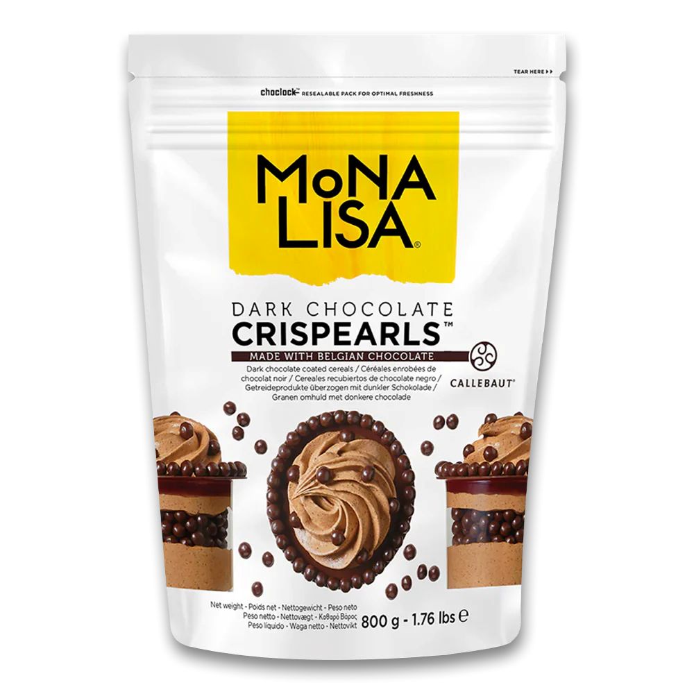 Mona Lisa Crispy Cereals Coated with Dark Chocolate CRISPEARLS™ - 800gr Bag