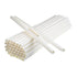 Image shows a bundle of white plastic dowel rods. The rods are cylindrical, with a diameter of 1.2 cm and a length of 24 cm. Some rods are arranged horizontally across the top of the bundle, which consists of multiple vertically stacked rods. The rods are secured together with clear packaging material.