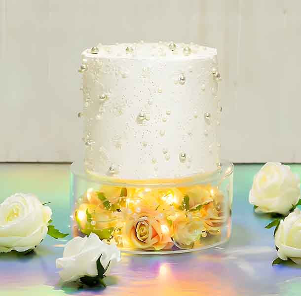 Acrylic Round Fillable Cake Stand Online In The UAE – Cake Craft UAE