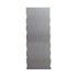 Image of a stainless steel scraper, featuring a long, rectangular design with a smooth, brushed metal surface. The edges of the scraper have a series of notches, giving it a textured look. The overall appearance highlights its sleek and durable construction, suitable for various scraping tasks.