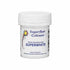 The image shows a round white container of Sugarflair Superwhite icing whitener, weighing 20 grams. The container has a screw-top lid and features a colorful label with the brand name "Sugarflair Colours," along with the product name "Superwhite." The label also indicates that it is "newly reformulated." A sun symbol is present on the label, and details about the manufacturer are listed on the side. The overall design conveys a clean and baking-focused aesthetic.