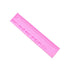 A pink silicone mould used for creating zipper-shaped decorations. The mould features several zipper pulls and a textured zipper track, all designed for crafting purposes. The overall shape is rectangular and elongated.