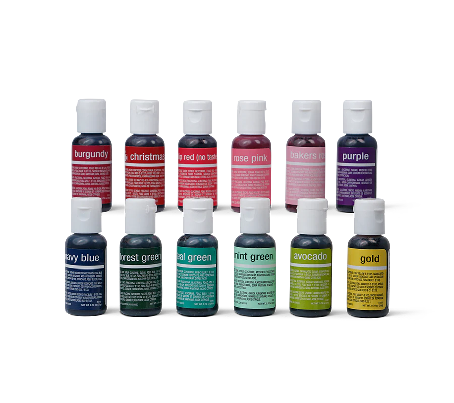 Chefmaster 12-color Kit Liqua-Gel® Liquid Food Coloring - Version C