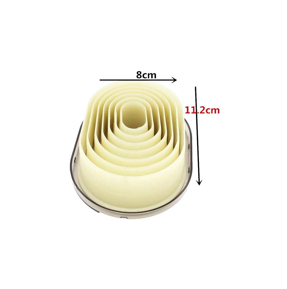 Oval Shape Cutter Set – 7 Sizes