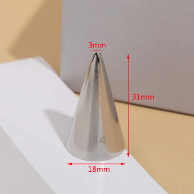 A metal piping nozzle labeled &