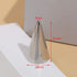 A metal piping nozzle labeled &