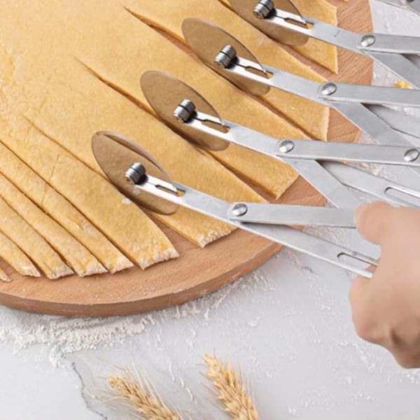 Professional 5-Wheel Stainless Steel Pastry Cutter