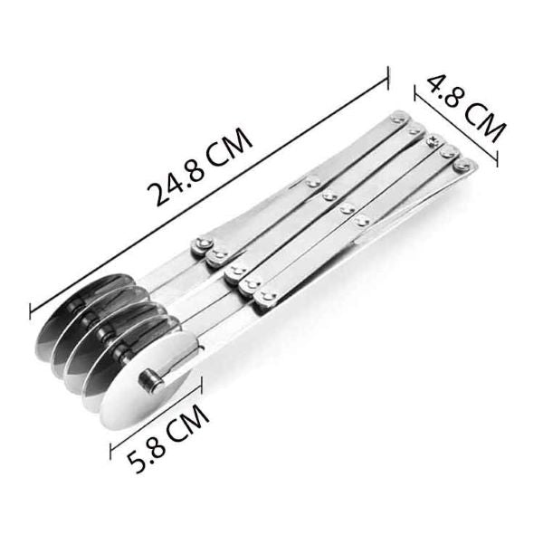 Professional 5-Wheel Stainless Steel Pastry Cutter