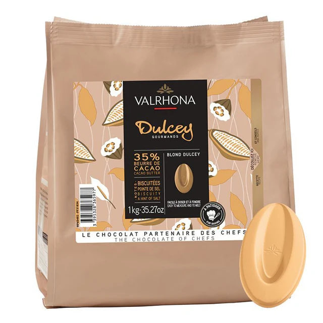 Shop Valrhona Milk Gourmet Chocolate Dulcey 35% 1KG & 3KG Online