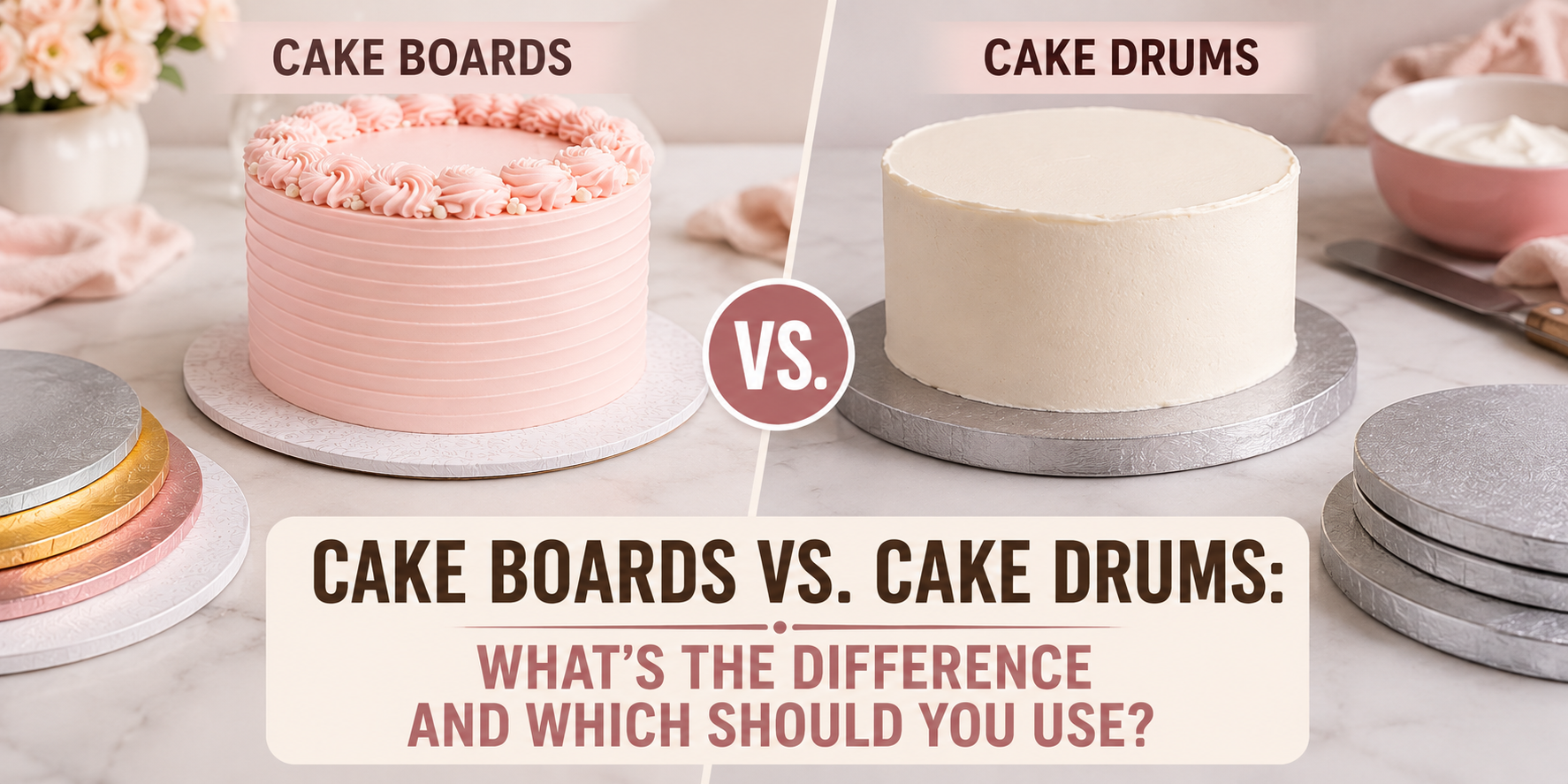 Cake Boards vs. Cake Drums: What's the Difference and Which Should You Use?