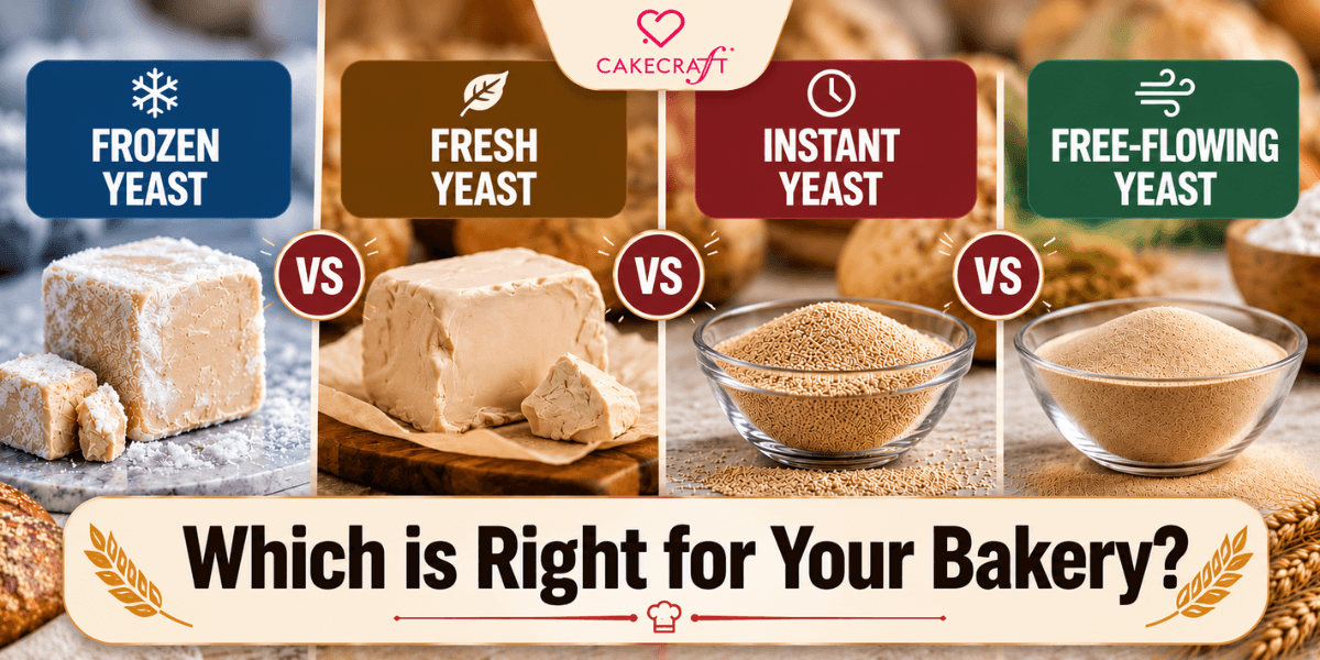 Frozen Yeast vs Fresh Yeast vs Instant Yeast vs Free-Flowing Yeast: Which Is Right for Your Bakery?