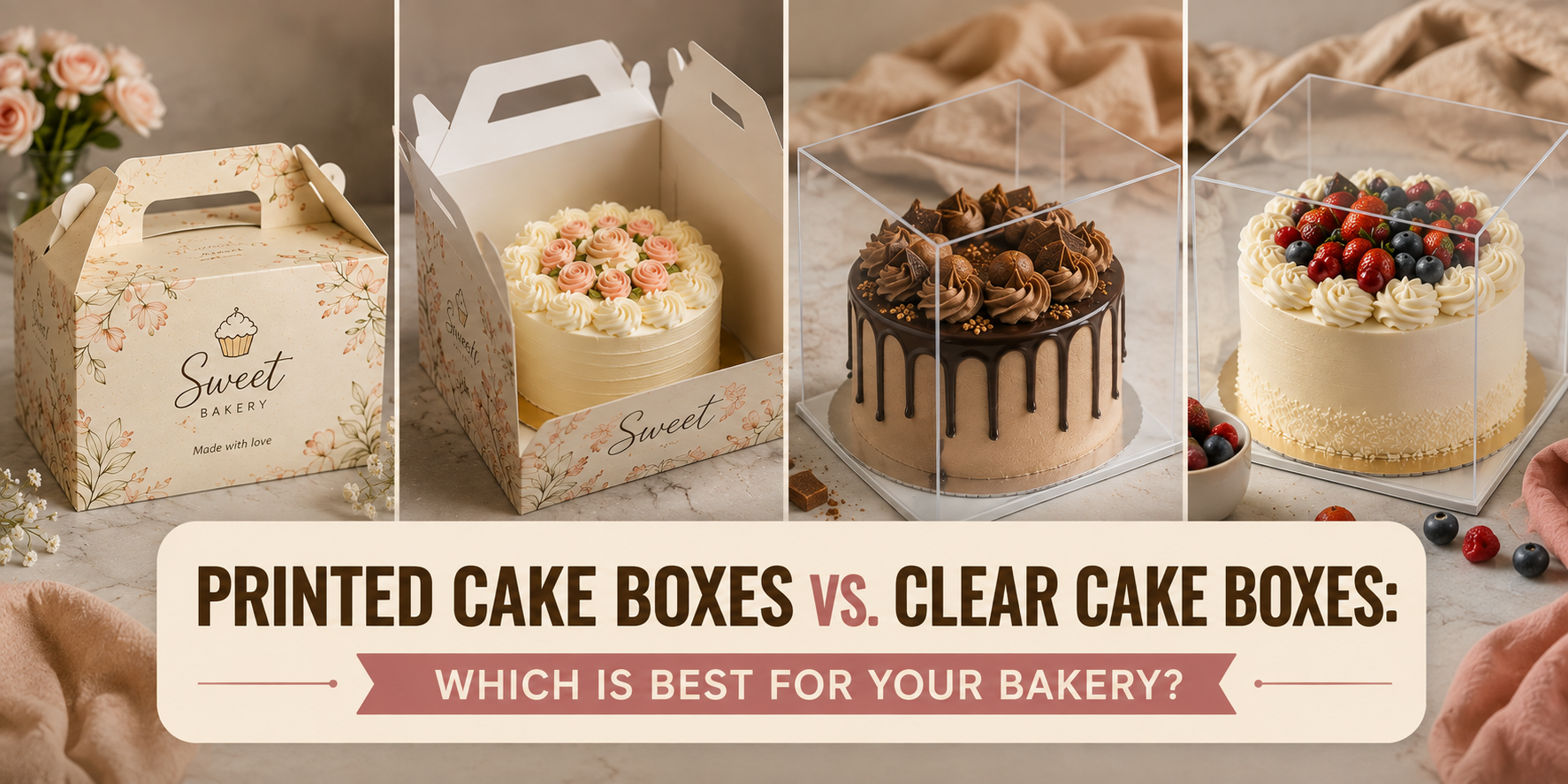 Printed Cake Boxes vs Clear Cake Boxes: Which Is Best for Your Bakery?