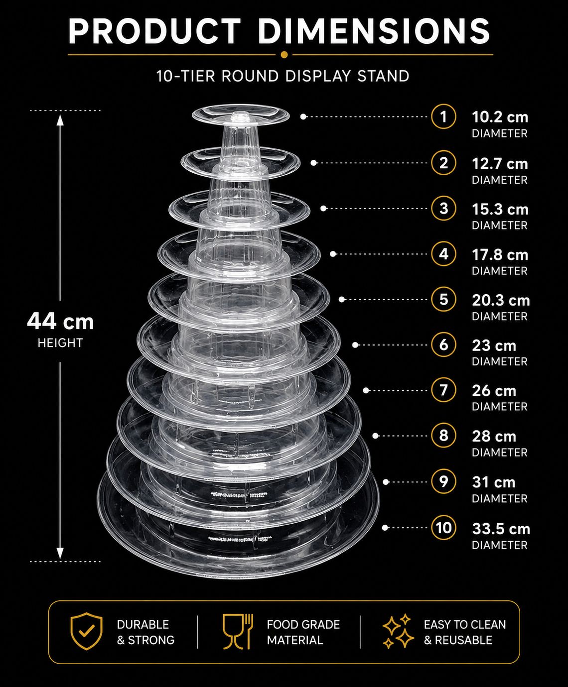 Macaron Display Stand 10 Tiers