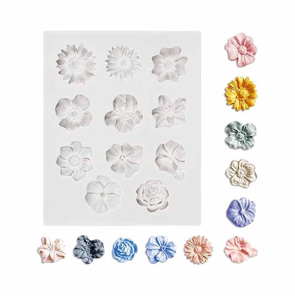 11 Flowers Cavities Silicone Mould