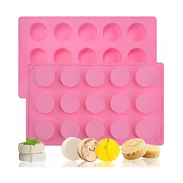 قالب أسطواني من السيليكون مكون من 15 تجويف