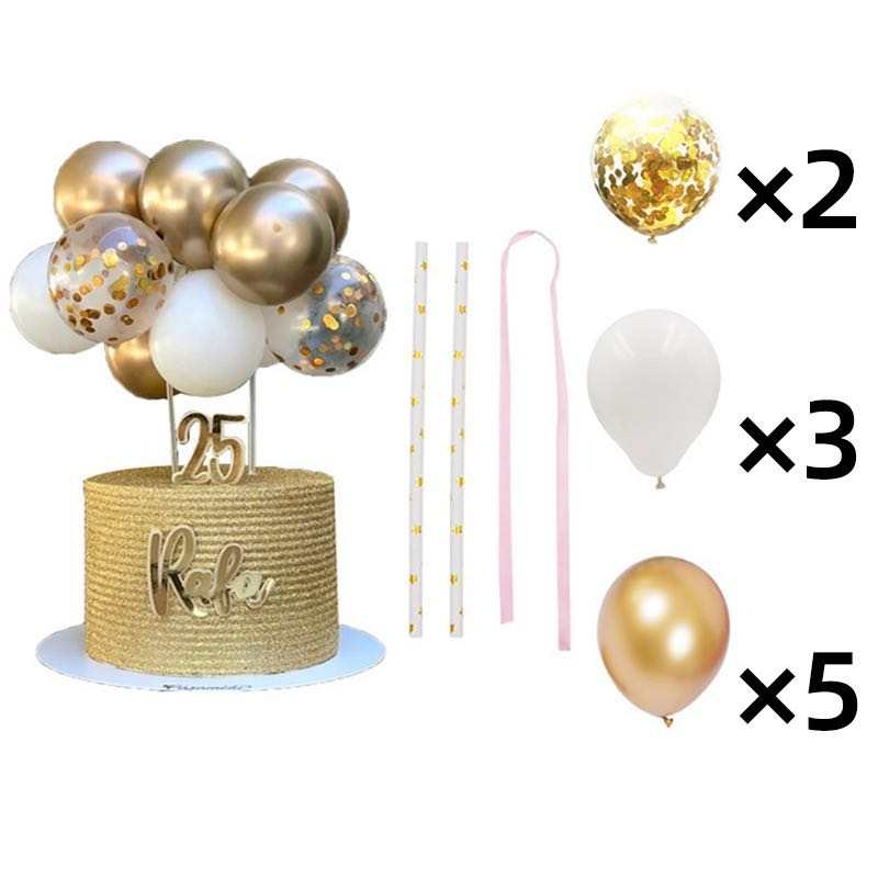 Confetti Balloon Cake Toppers 10pcs/Set