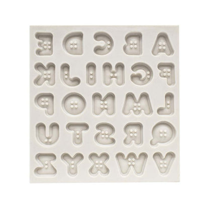 Button Alphabet Silicone Mould