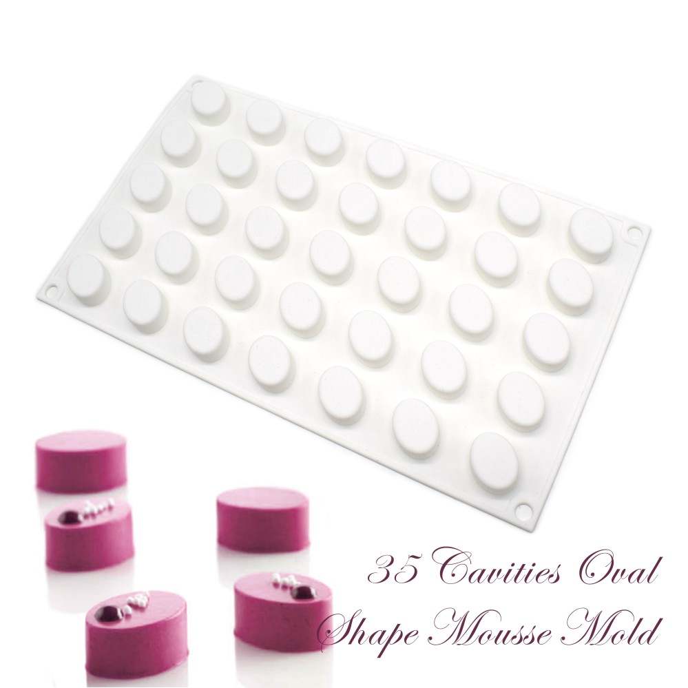 35-Cavity Oval Shape Silicone Mould