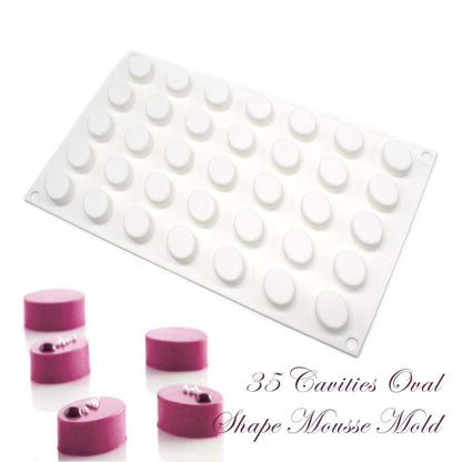 35-Cavity Oval Shape Silicone Mould