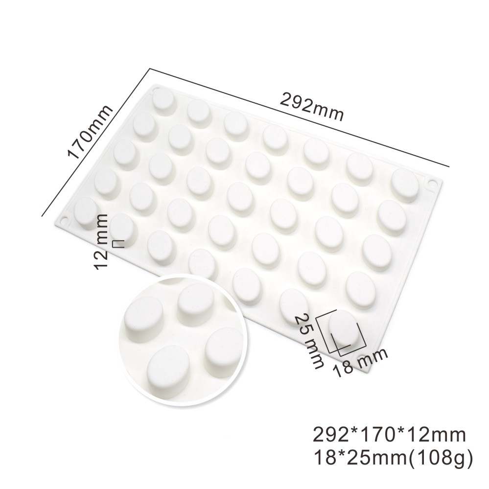 35-Cavity Oval Shape Silicone Mould