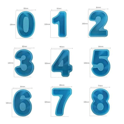 3D Numbers Cake Silicone Mould