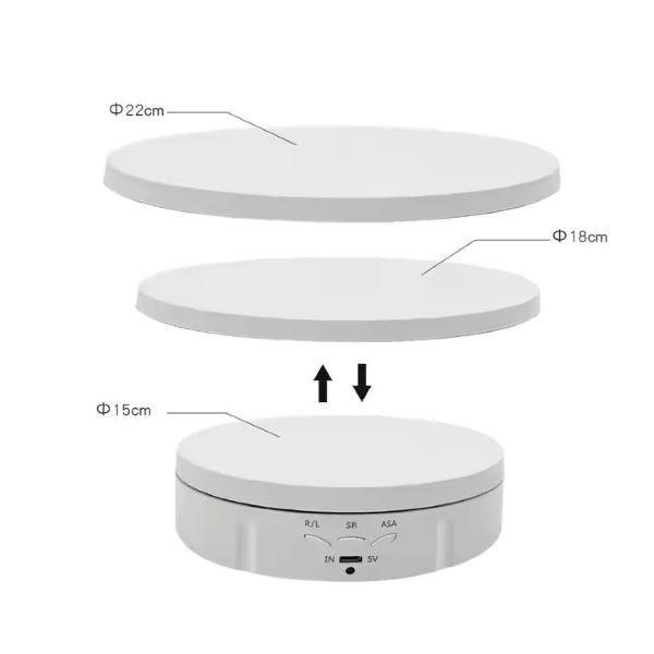 3 in 1 Smart Electric Turntable Display Stand with Remote Control