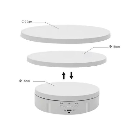 3 in 1 Smart Electric Turntable Display Stand with Remote Control