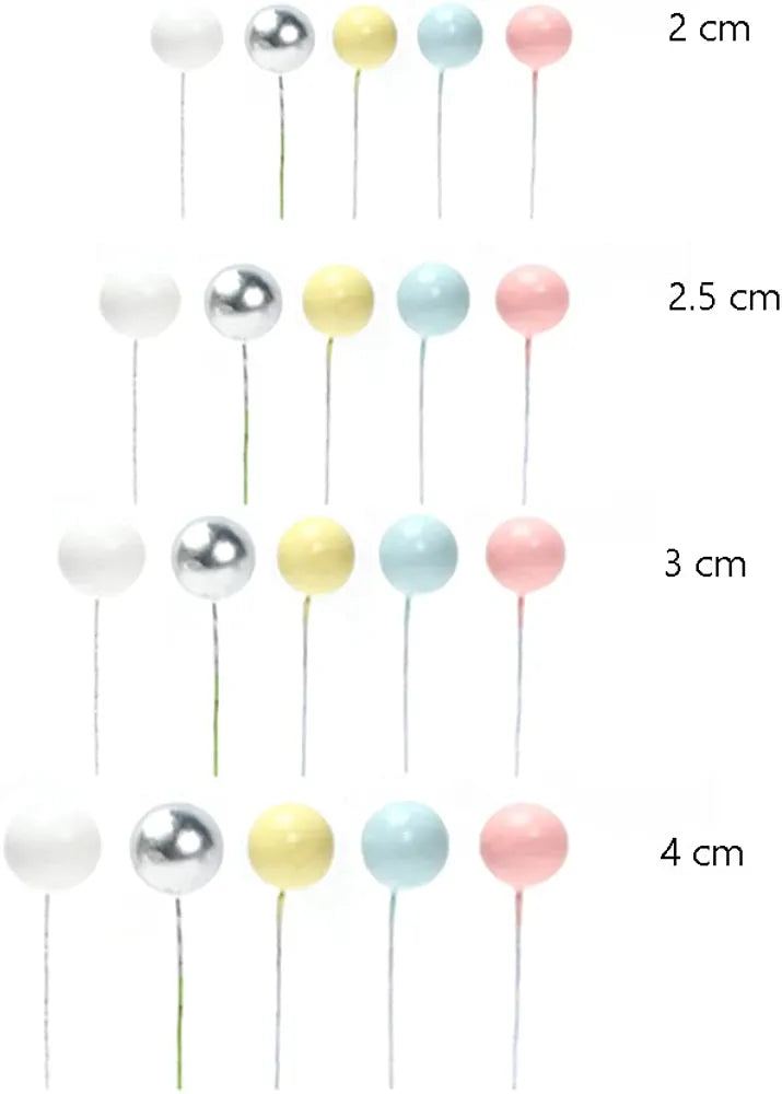 Ball Cake Topper 2cm (5 balls)