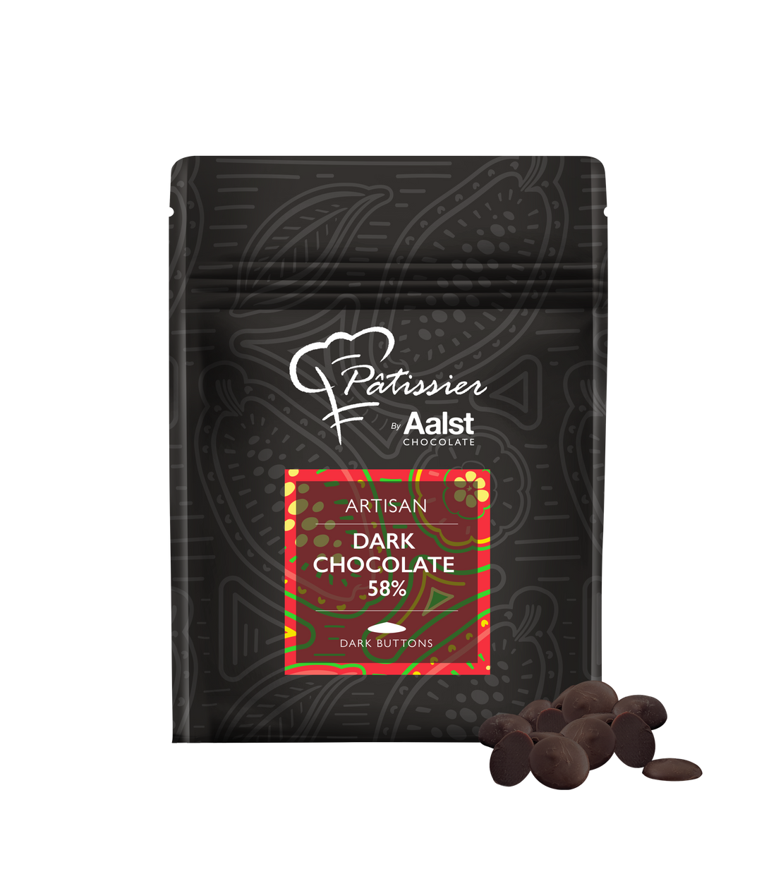 Patissier Couverture Dark 58% Chocolate Buttons 500g