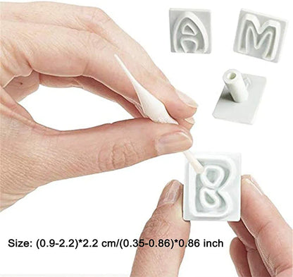 64 Pcs Alphabet Plunger Cutter Plastic Letters