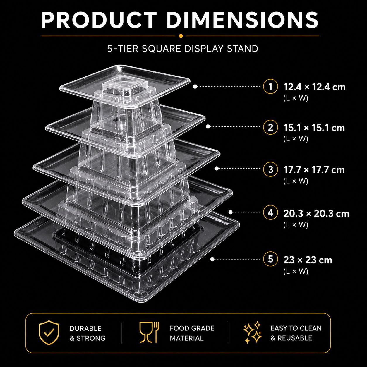 Macaron Display Stand 5 Tiers