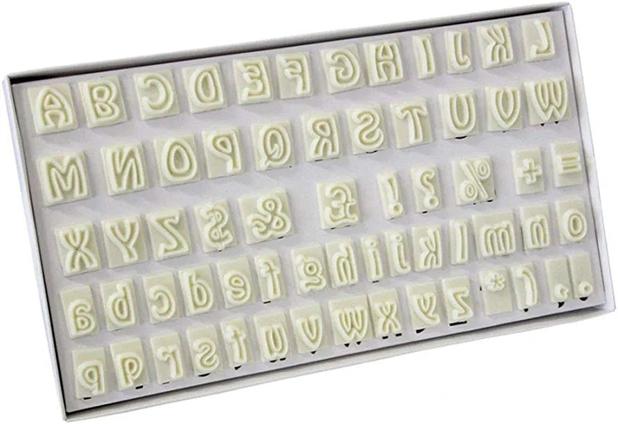 64 Pcs Alphabet Plunger Cutter Plastic Letters