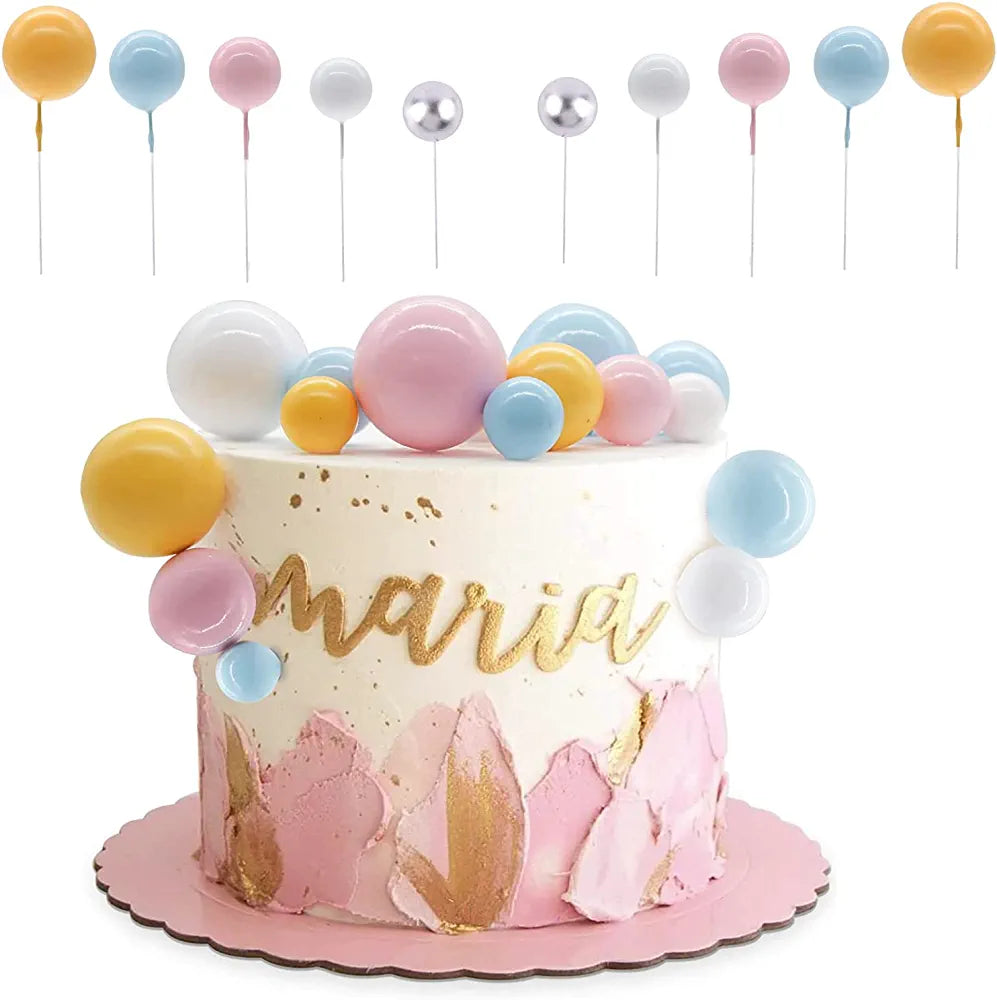 Ball Cake Topper 3cm (5 balls)