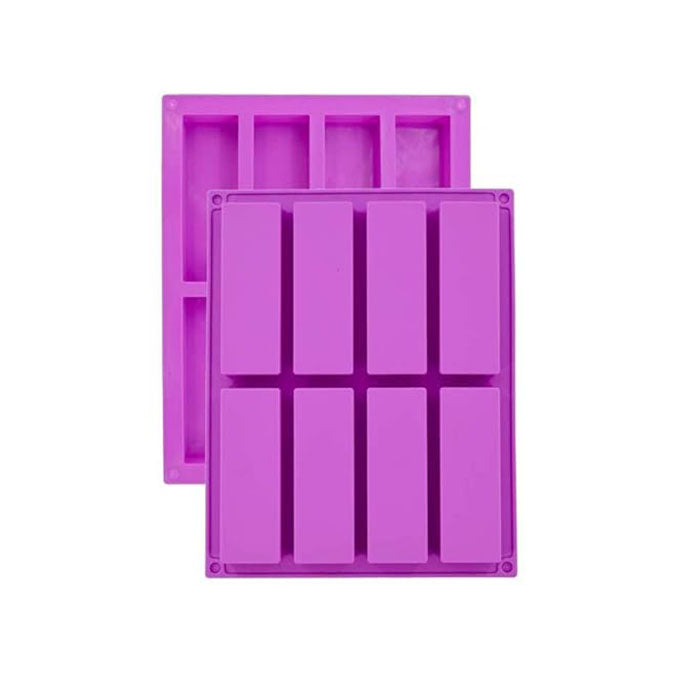 8 Cavity Rectangle Granola Bar Silicone Mould