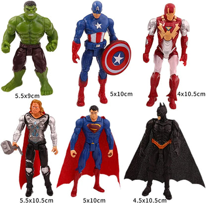 6PC Mini Superhero/Avengers Cake Topper