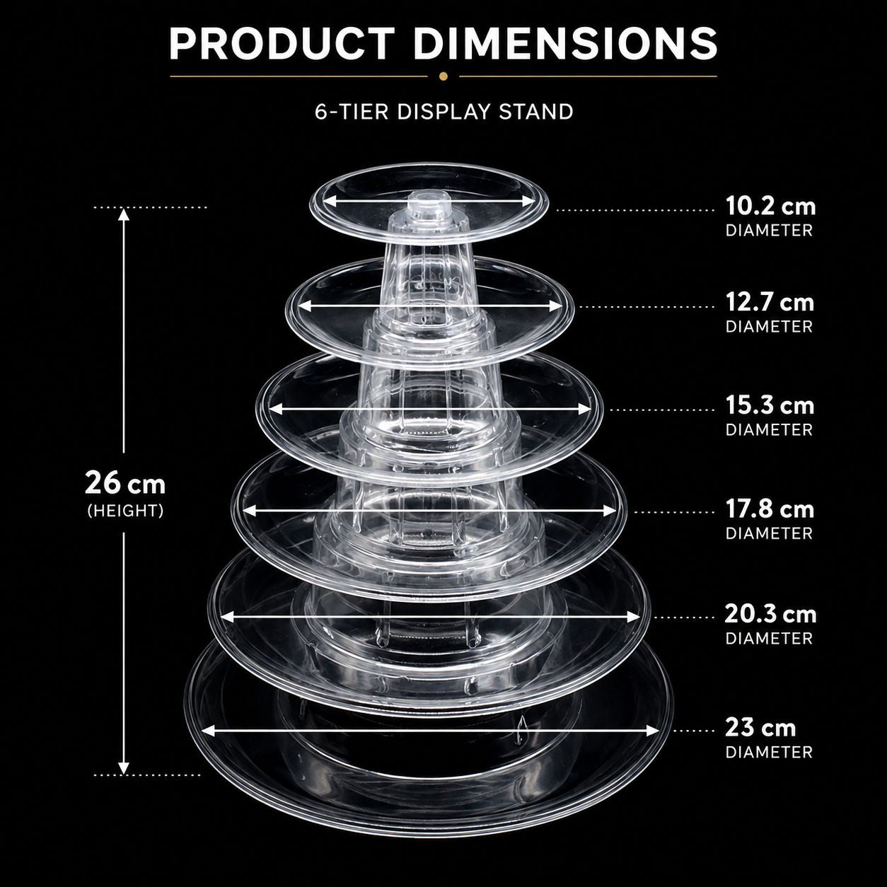 Macaron Display Stand 6 Tiers