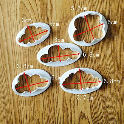 Формочки для печенья в виде облака, 5 шт.