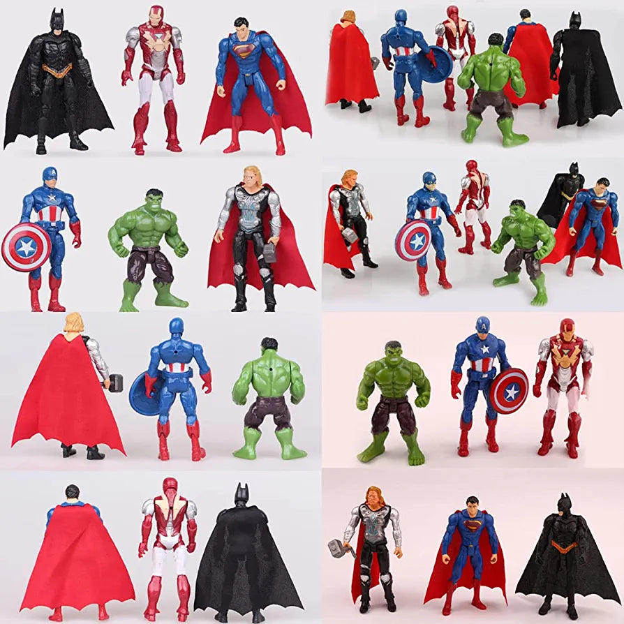 6PC Mini Superhero/Avengers Cake Topper