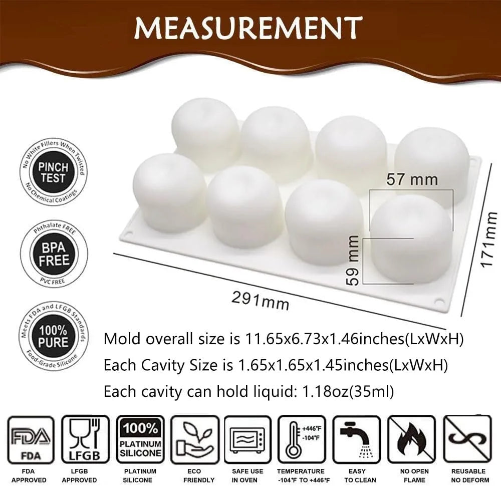 3D Apple Fruit Silicone Mould