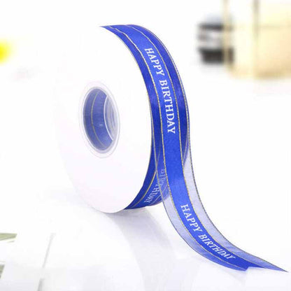 Happy Birthday Ribbon 2.5cm width 50 yards