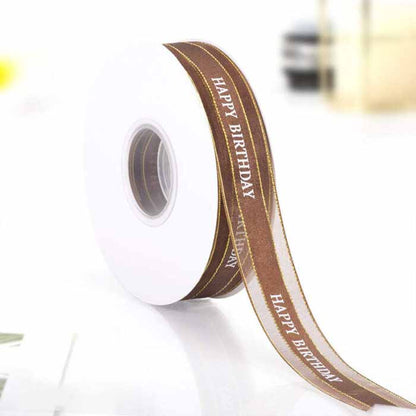 Happy Birthday Ribbon 2.5cm width 50 yards