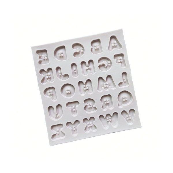 Button Alphabet Silicone Mould