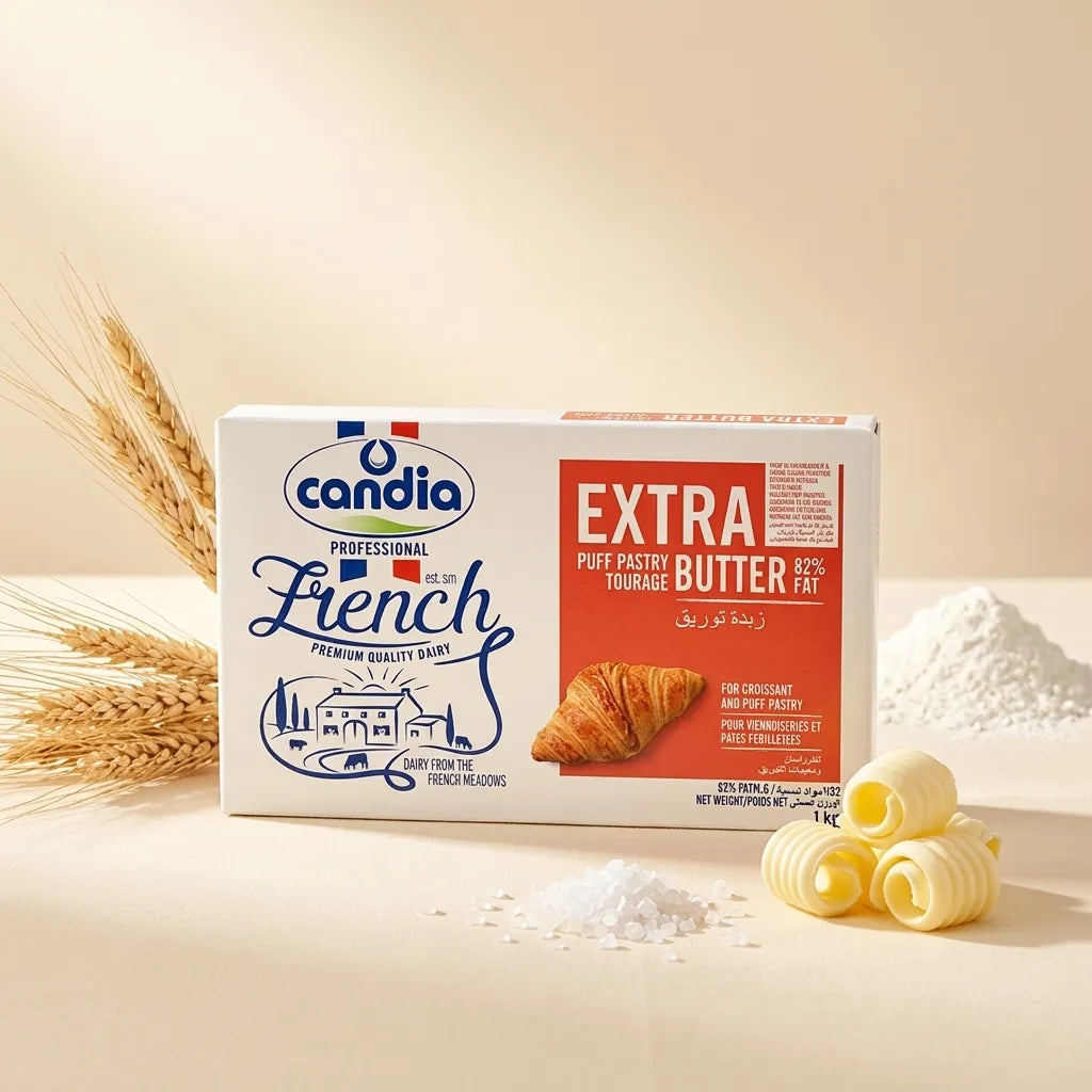 Candia Croissant Butter Sheet Extra Tourage 82% 1KG