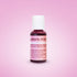 A bottle of Chefmaster Liqua-Gel food coloring in Bakers Rose color, 0.7oz size, on a pink background.