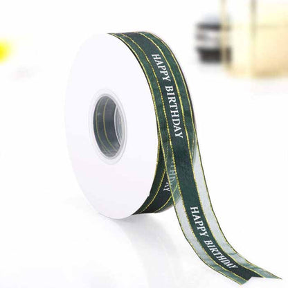 Happy Birthday Ribbon 2.5cm width 50 yards